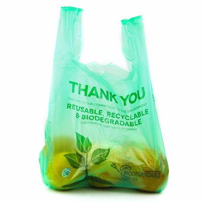 100%の生物分解性の野菜袋、ハンドルが付いている注文のポリ袋