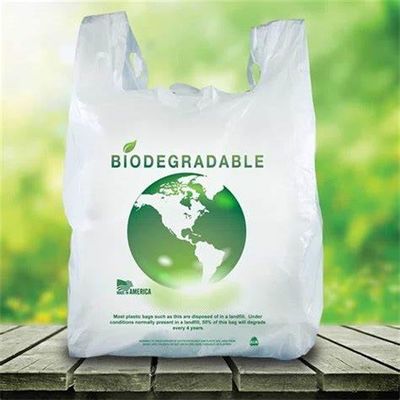 20mic生物分解性のプラスチック買い物袋の透明な生物分解性の食料雑貨入れの袋